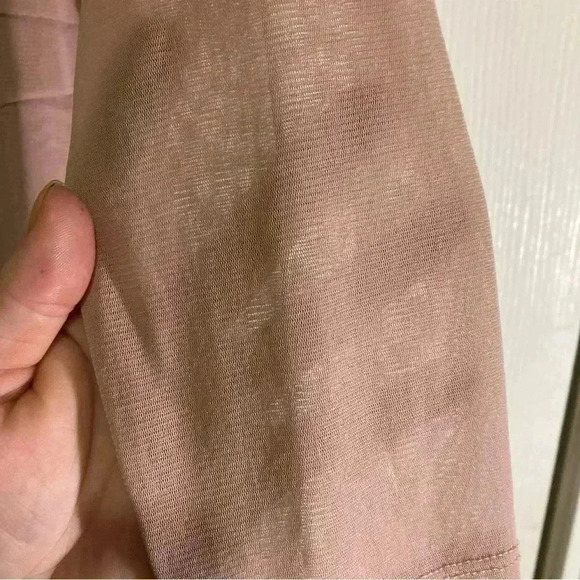 Alfani Women’s Nylon Sheer Blouse Top Lined Mauve/Lt. Purple Sz. M - Picture 7 of 8